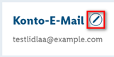 E-mail andern