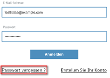 Passwort vergessen